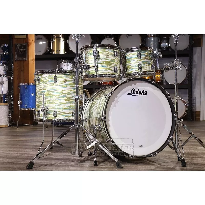 ludwig-classic-maple-mod-drum-set-blue-olive-oyster-pearl Ludwig Classic Maple Mod Drum Set Blue/Olive Oyster Pearl