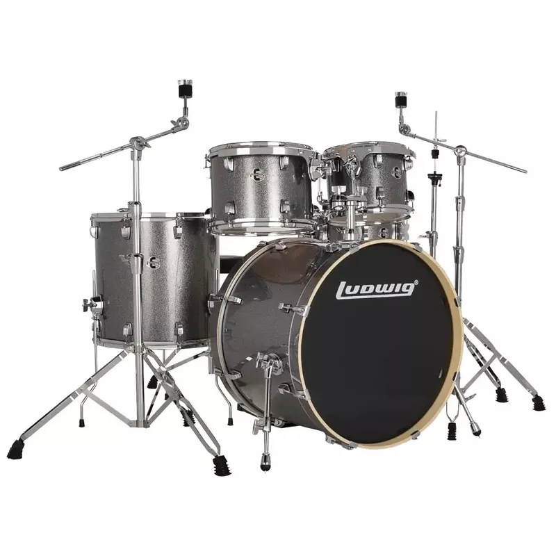 ludwig-evolution-5pc-drum-set-w-hardware-22-bd-platinum-sparkle Ludwig Evolution 5pc Drum Set w/Hardware (22″BD) Platinum Sparkle