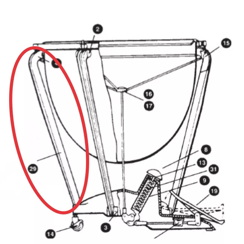 ludwig-timpani-standard-symphony-strut-assembly-29-drum-p3310a Ludwig Timpani | Standard Symphony | Strut Assembly for 29 Drum P3310A