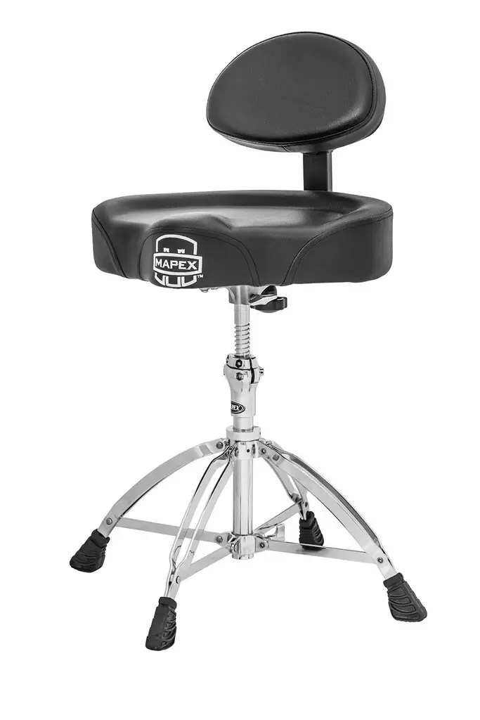 mapex-t775-4-leg-saddle-drum-throne-w-back-rest Mapex T775 4 Leg Saddle Drum Throne w/Back Rest