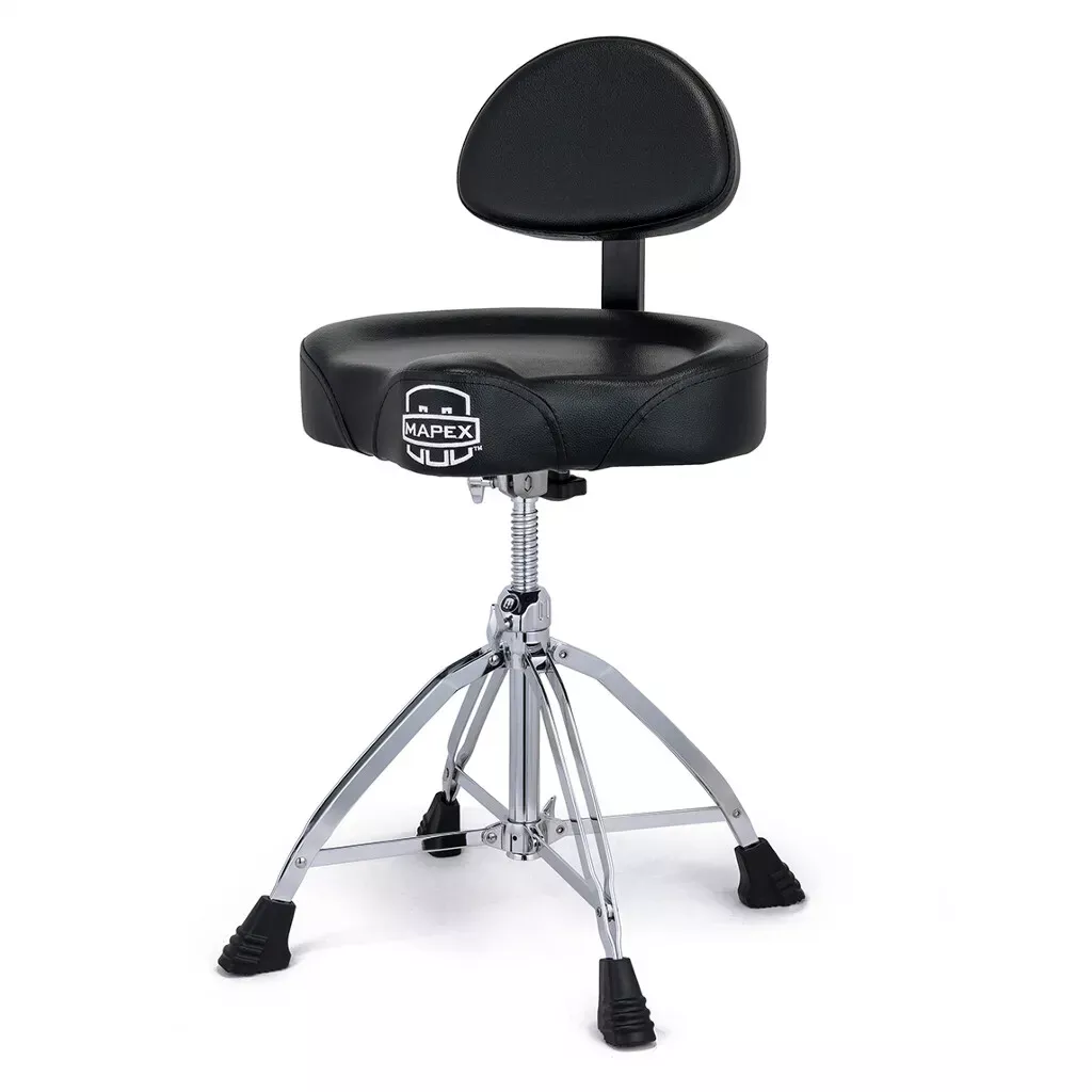 mapex-t875-4-leg-saddle-drum-throne-w-back-rest Mapex T875 4 Leg Saddle Drum Throne w/Back Rest