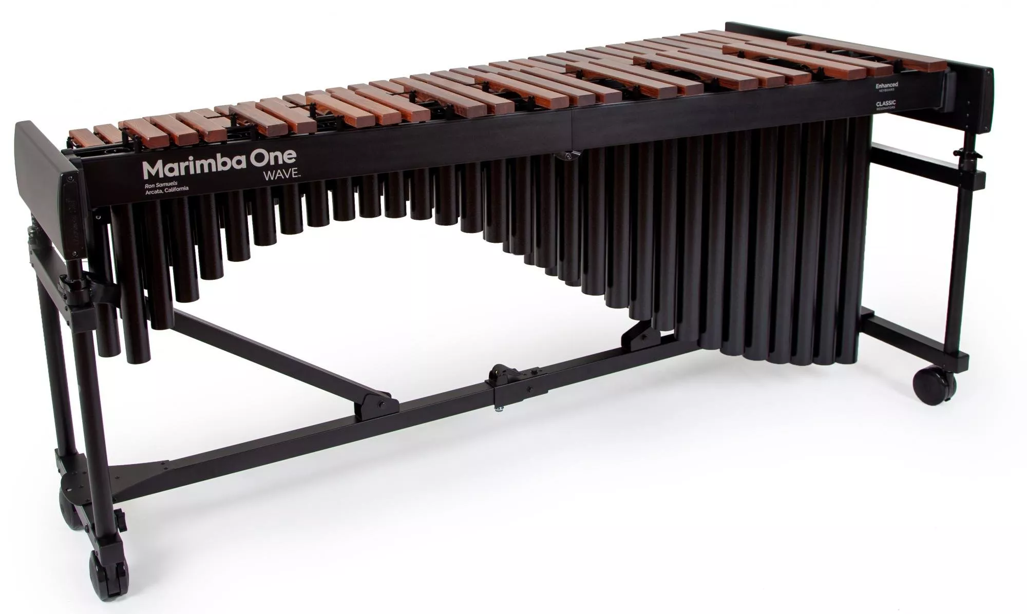 marimba-one-9621-wave-4-3-octave-wave-series-concert-frame-with-classic-resonato MARIMBA ONE 9621 WAVE 4.3 OCTAVE WAVE SERIES CONCERT FRAME WITH CLASSIC RESONATORS TRADITIONAL KEYBOARD ROSEWOOD MARIMBA