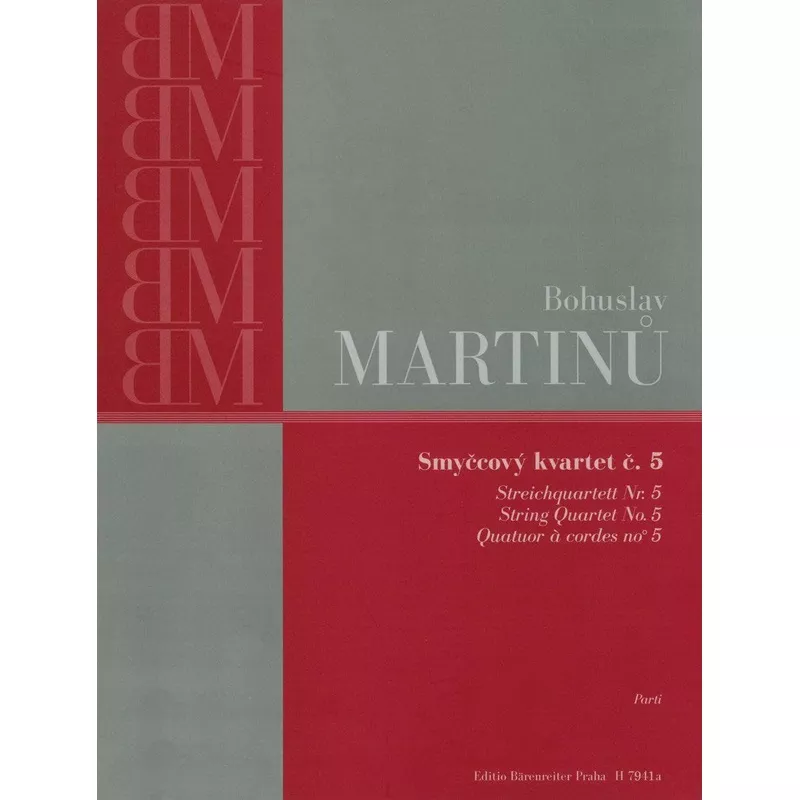 martin-bohuslav-string-quartet-no-5-two-violins-viola-cello-praha-edition-brenre Martin, Bohuslav – String Quartet No 5 – Two Violins, Viola, and Cello – Praha Edition (Brenreiter)