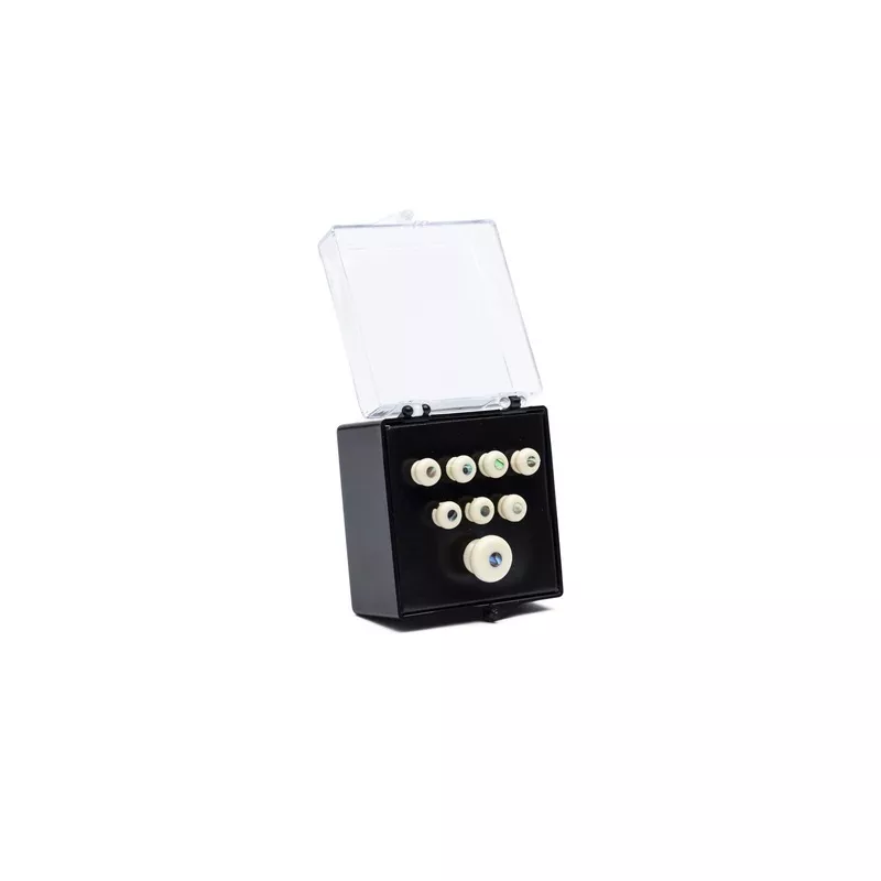 martin-bridge-pin-set-white-with-abalone-dot Martin Bridge Pin Set, White with Abalone Dot