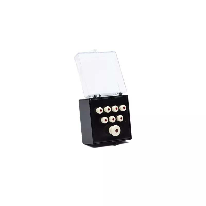 martin-bridge-pin-set-white-with-tortoise-dot Martin Bridge Pin Set, White with Tortoise Dot