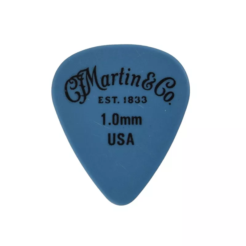 Martin Delrin Guitar Picks, Blue 1.00mm