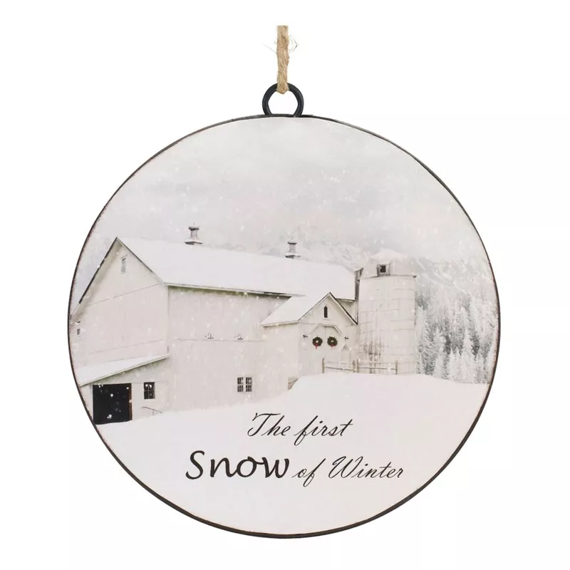metal-first-snow-disc-ornament-set-12 Metal First Snow Disc Ornament (Set of 12)