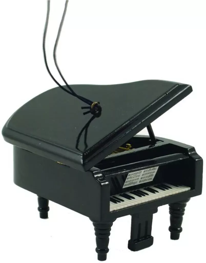 Mini Grand Piano Ornament - Black