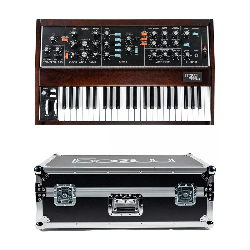 moog-minimoog-model-d-monophonic-analog-synthesizer-moog-ata-case-bundle Moog Minimoog Model D Monophonic Analog Synthesizer and Moog ATA Case Bundle
