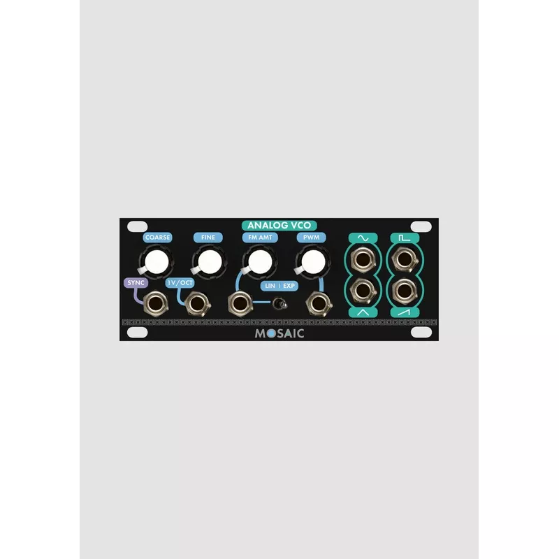 mosaic-1u-analog-vco-black MOSAIC 1U ANALOG VCO BLACK