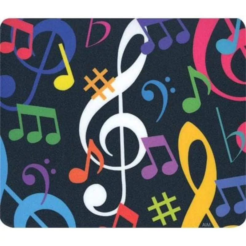 Mouse Pad – Music Notes Pattern in Multi Color