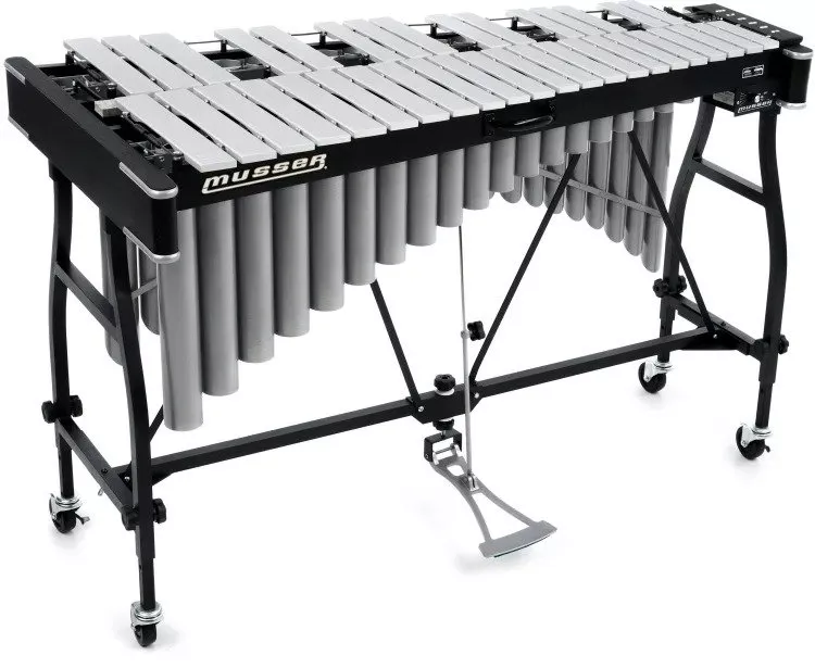 musser-m55w0-m55-silver-bar-vibraphone-with-motor-tuning-440 MUSSER M55W0 M55 SILVER BAR VIBRAPHONE WITH MOTOR - TUNING A=440