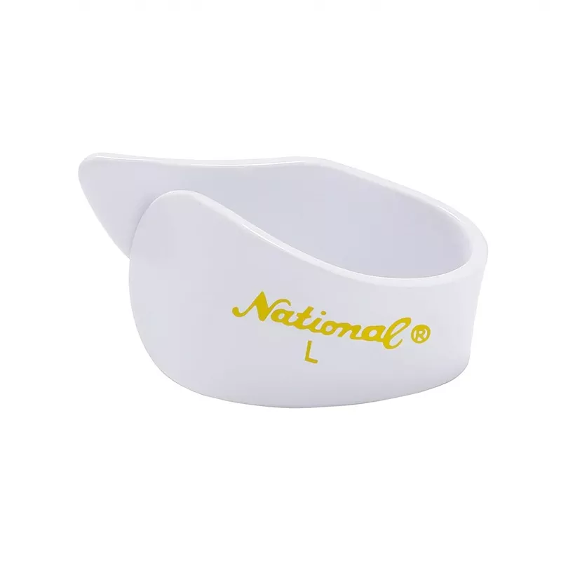 National Celluloid Thumb Picks Large White 2 Pack (8) Bundle