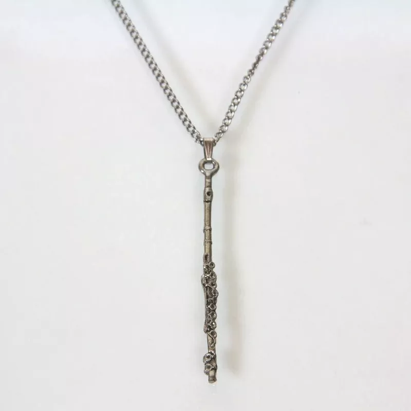 necklace-pewter-flute-pendant Necklace – Pewter Flute Pendant