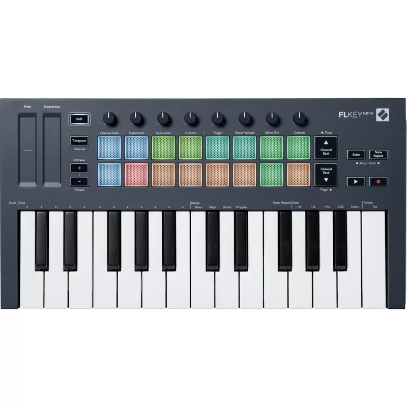 novation-flkey-mini-usb-midi-keyboard-controller-fl-studio Novation FLkey Mini USB-MIDI Keyboard Controller for FL Studio