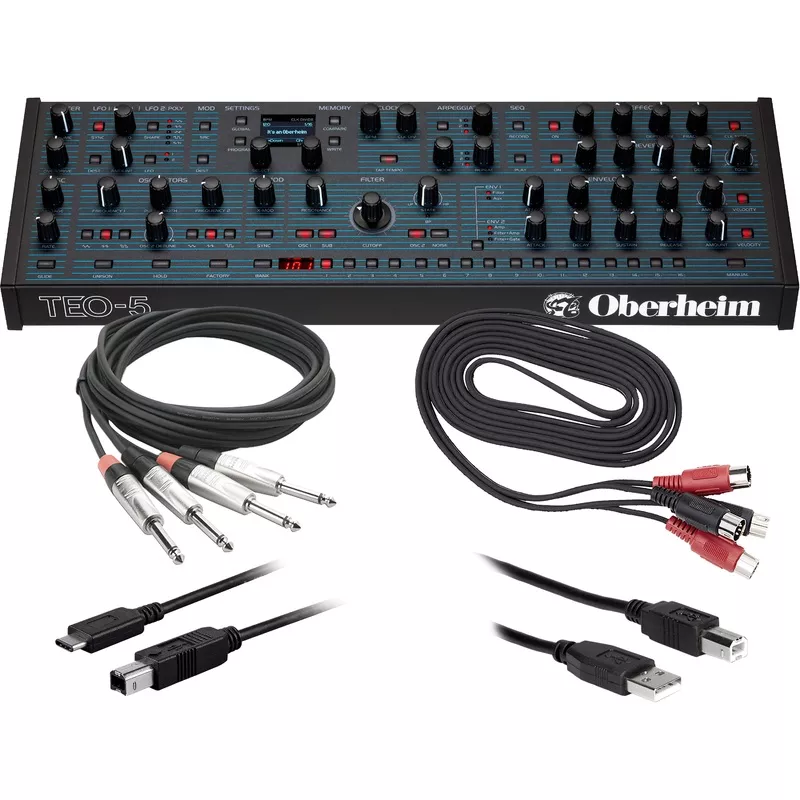Oberheim TEO-5 Desktop Module 5-Voice Polyphonic Synthesizer CABLE KIT