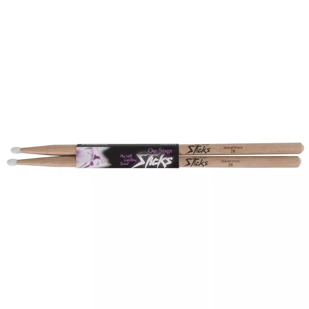on-stage-ahn2b-american-hickory-2bnylon-tip-drumsticks On-Stage AHN2B American Hickory 2BNylon Tip Drumsticks