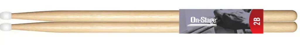 on-stage-amh2bn-american-hickory-2b-nylon-tip-drumsticks On-Stage AMH2BN American Hickory 2B Nylon Tip Drumsticks