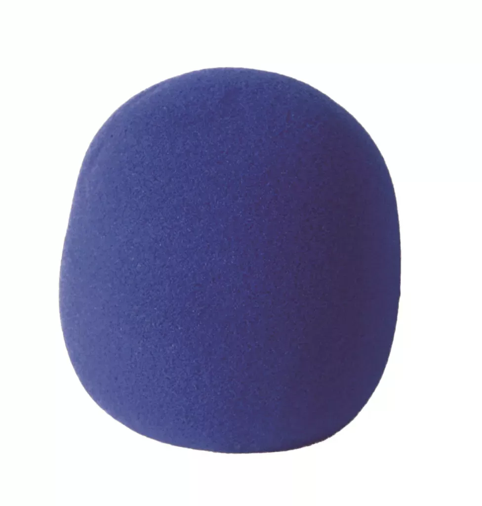 On-Stage ASWS58-BL Foam Mic Windscreen, Blue