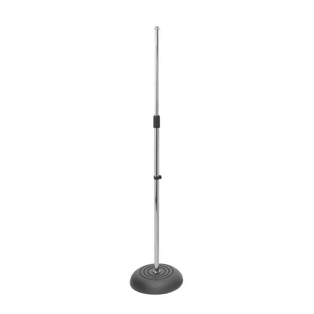 on-stage-ms7201c-round-base-mic-stand-chrome On-Stage MS7201C Round Base Mic Stand, Chrome