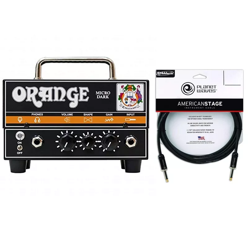 orange-micro-dark-terror-20w-head-w-tube-preamp-cable-bundle Orange Micro Dark Terror 20w Head w/Tube Preamp Cable Bundle