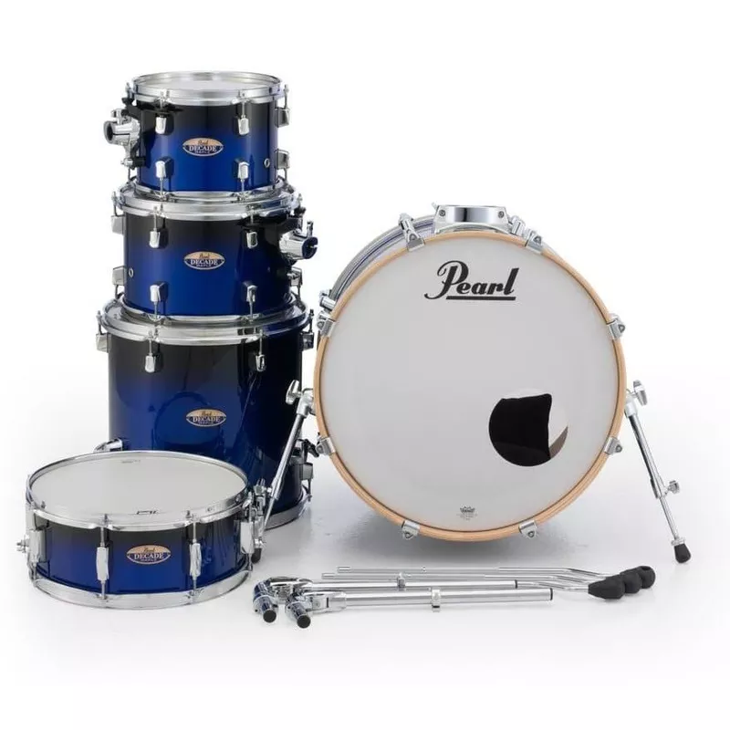 pearl-decade-maple-5pc-drum-set-w-20bd-kobalt-blue-fade Pearl Decade Maple 5pc Drum Set w/20BD Kobalt Blue Fade