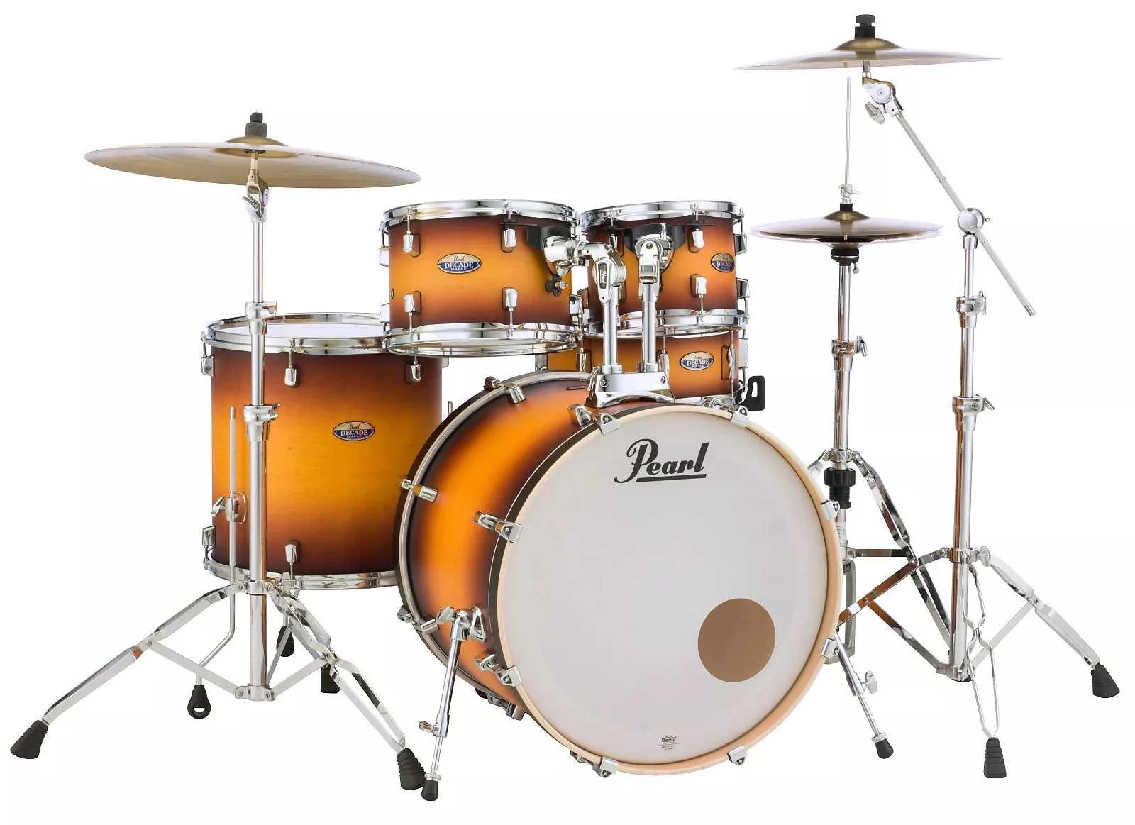 pearl-dmp925s-c225-decade-maple-5pc-22b-10-12-16-14f-satin-amburst PEARL DMP925S/C225 DECADE MAPLE 5PC 22B-10-12-16-14F SATIN AMBURST