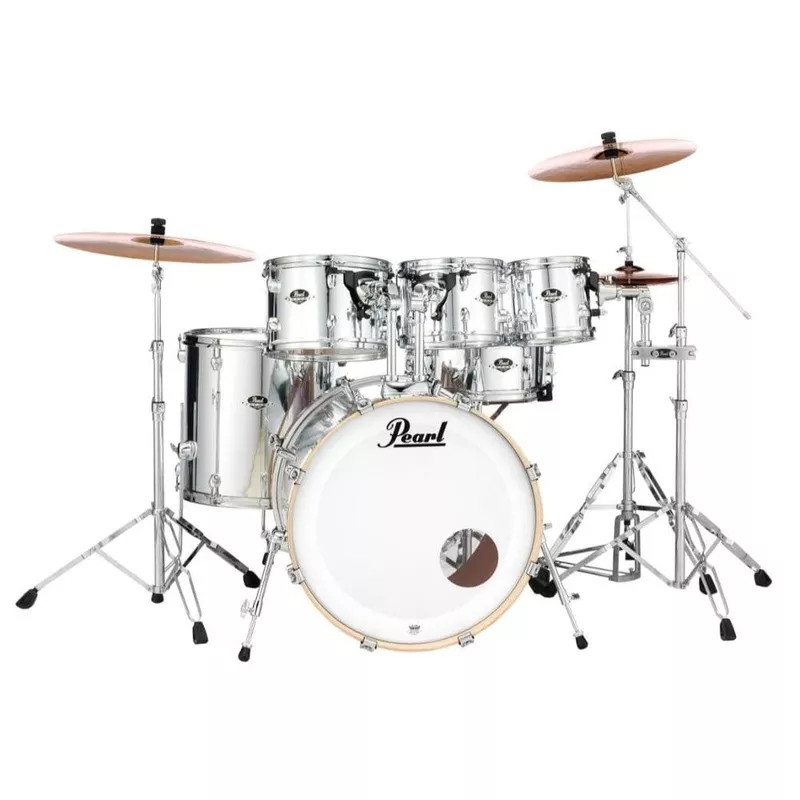pearl-export-6pc-drum-set-w-hardware-mirror-chrome Pearl Export 6pc Drum Set w/Hardware Mirror Chrome