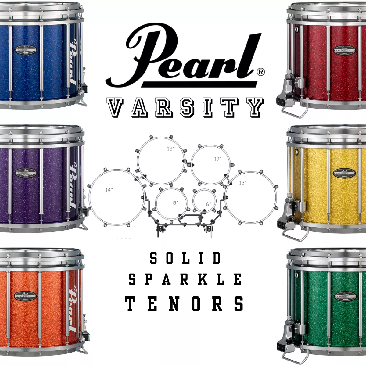 pearl-pmtml-championship-maple-varsity-solid-sparkle-tenors PEARL PMTML CHAMPIONSHIP MAPLE VARSITY SOLID SPARKLE TENORS
