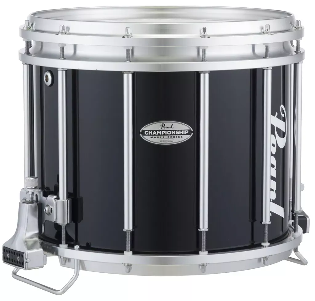 pearl-used-championship-ffxm1412-a46-14x12-marching-snare-drum-polished-aluminum Pearl *USED* Championship FFXM1412/A46 14x12" Marching Snare Drum, Polished Aluminum/Black