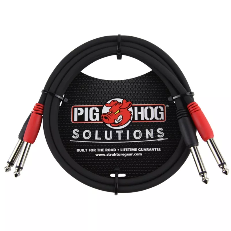 pig-hog-pd-21403-solutions-1-4-in-1-4-in-dual-cable-3-ft Pig Hog PD-21403 Solutions 1/4 in. -1/4 in. Dual Cable – 3 ft.