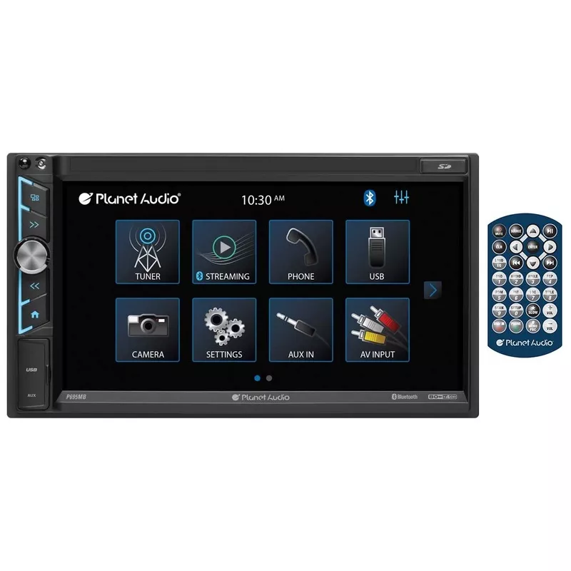 planet-audio-6-95-double-din-fixed-face-touchscreen-mechless-receiver-p695mb Planet Audio 6.95 Double DIN Fixed Face Touchscreen Mechless Receiver P695MB