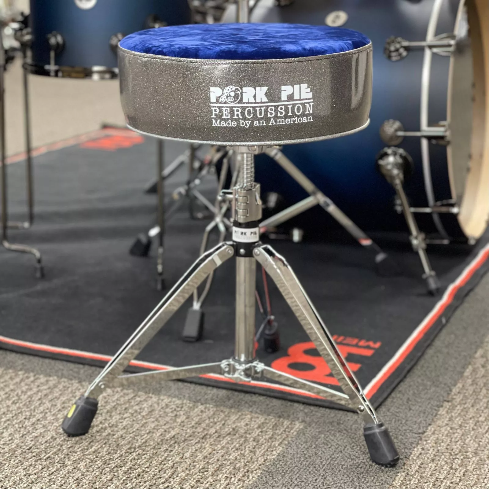 PORK PIE THRONE BLUE CRUSH TOP/CHARCOAL SPARKLE SIDE