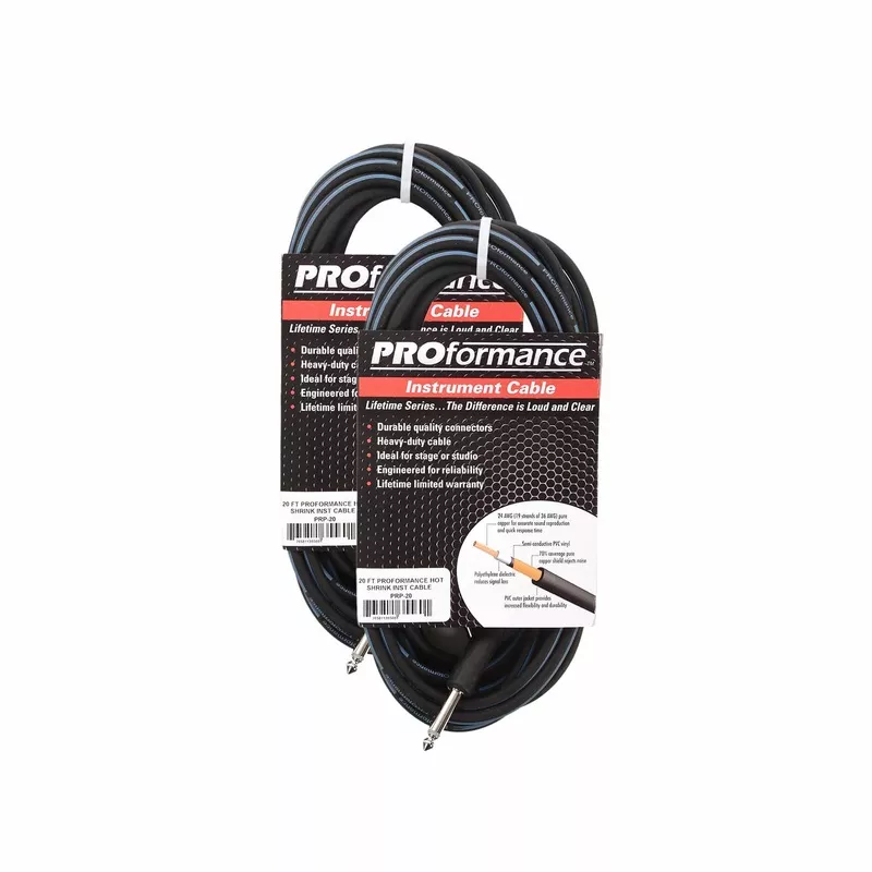 proformance-instrument-cable-20-straight-straight-2-pack-bundle PROformance Instrument Cable 20′ Straight-Straight 2 Pack Bundle