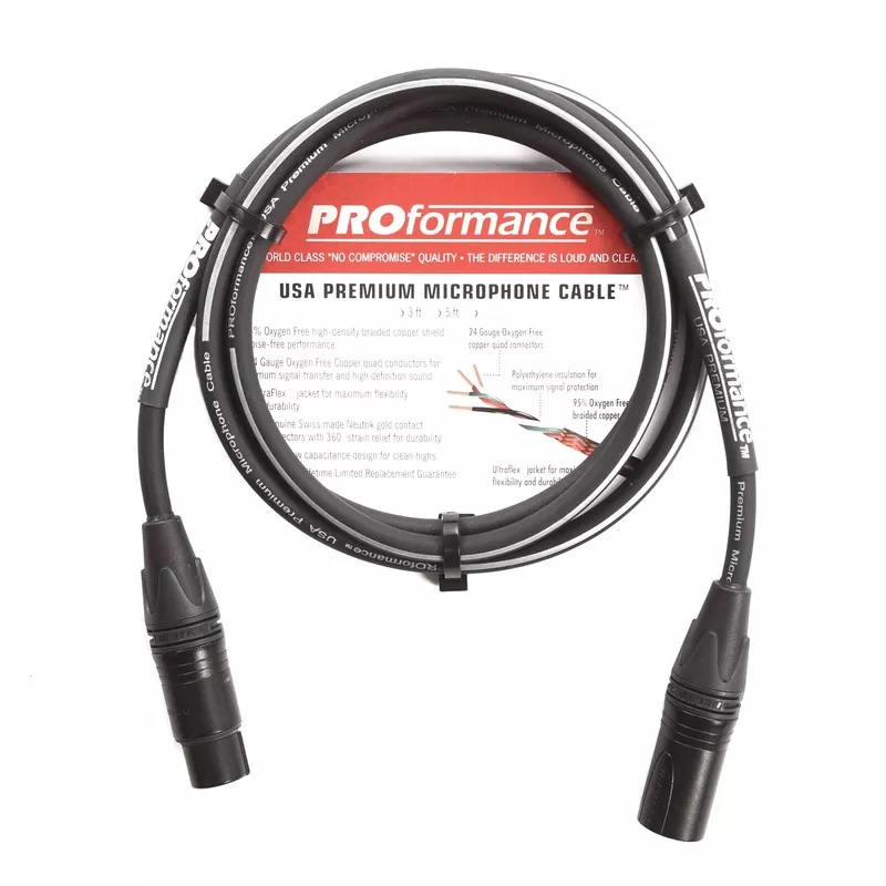 proformance-usa-premium-mic-series-mic-cable-5ft PROformance USA Premium Mic Series Mic Cable 5ft