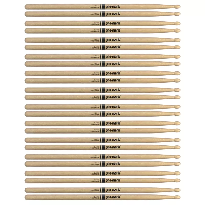 promark-american-hickory-5b-wood-tip-drum-sticks-12-pair-bundle Promark American Hickory 5B Wood Tip Drum Sticks (12 Pair Bundle)