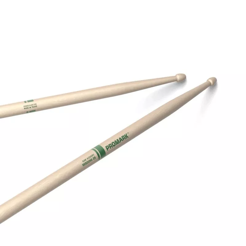 promark-rebound-2b-raw-hickory-acorn-tip-drum-stick ProMark Rebound 2B Raw Hickory Acorn Tip Drum Stick