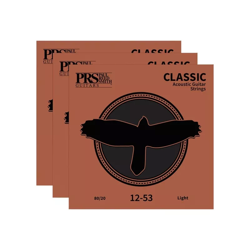 prs-classic-acoustic-strings-80-20-light-012-053-3-pack-bundle PRS Classic Acoustic Strings 80/20 Light .012-.053 3 Pack Bundle