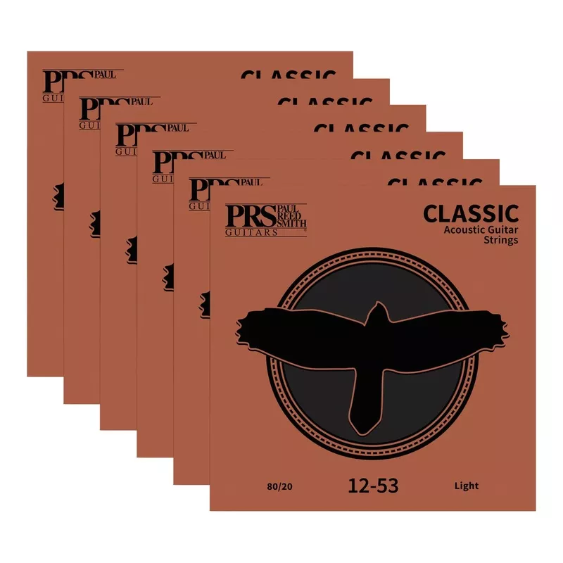 prs-classic-acoustic-strings-80-20-light-012-053-6-pack-bundle PRS Classic Acoustic Strings 80/20 Light .012-.053 6 Pack Bundle
