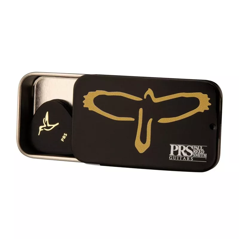 prs-gold-birds-assorted-medium-picks-w-tin-3-pack-36-bundle PRS Gold Birds Assorted Medium Picks w/Tin 3 Pack (36) Bundle