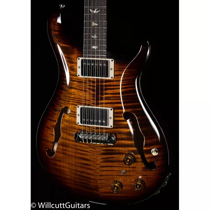 prs-hollowbody-ii-piezo-black-gold-wrap PRS Hollowbody II Piezo Black Gold Wrap