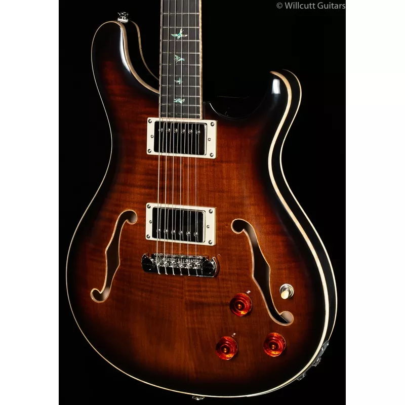 prs-se-hollowbody-ii-piezo-black-gold PRS SE Hollowbody II Piezo Black Gold