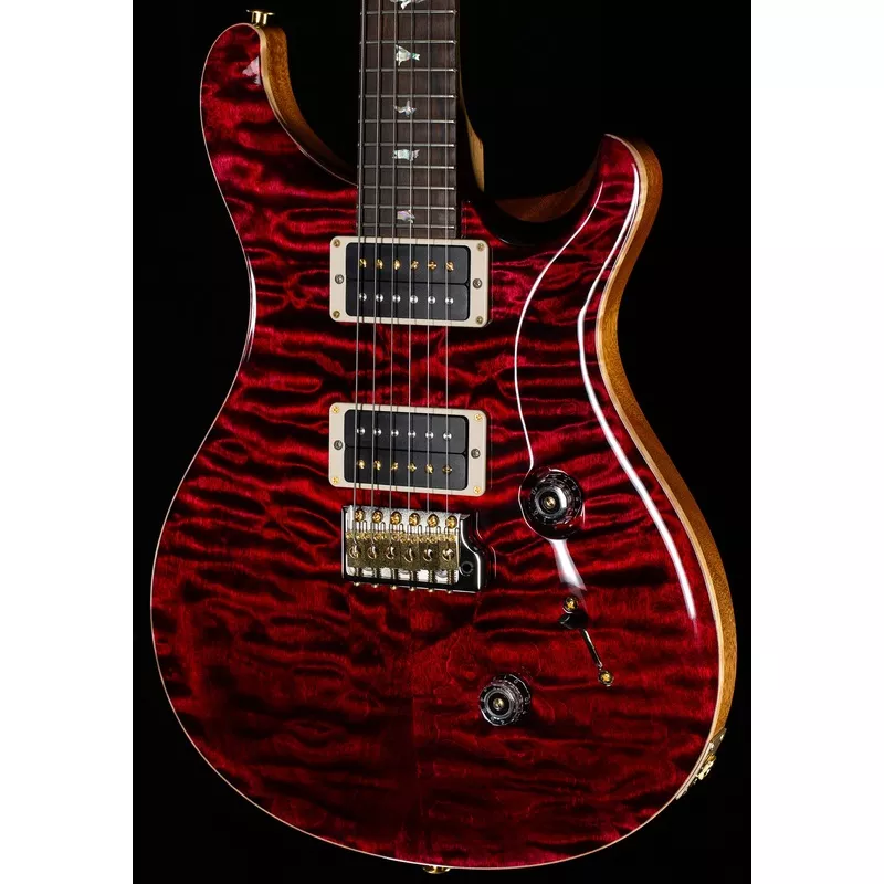 prs-wood-library-custom-24-tiger-red-quilt-10-top-torrefied-maple-neck-612 PRS Wood Library Custom 24 Tiger Red Quilt 10 Top Torrefied Maple Neck (612)