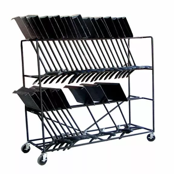 PYLE PERCUSSION MSR 2-TIER MUSIC STAND RACK FOR 40 STANDS
