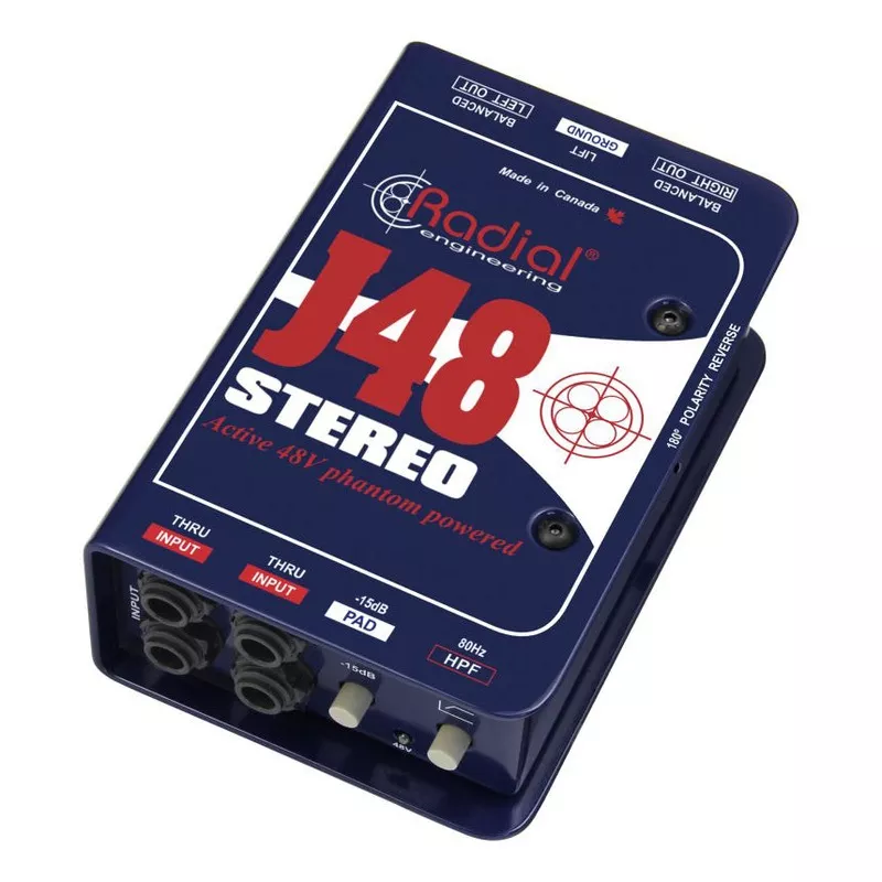 radial-j48-stereo-active-di-box Radial J48 Stereo Active DI Box