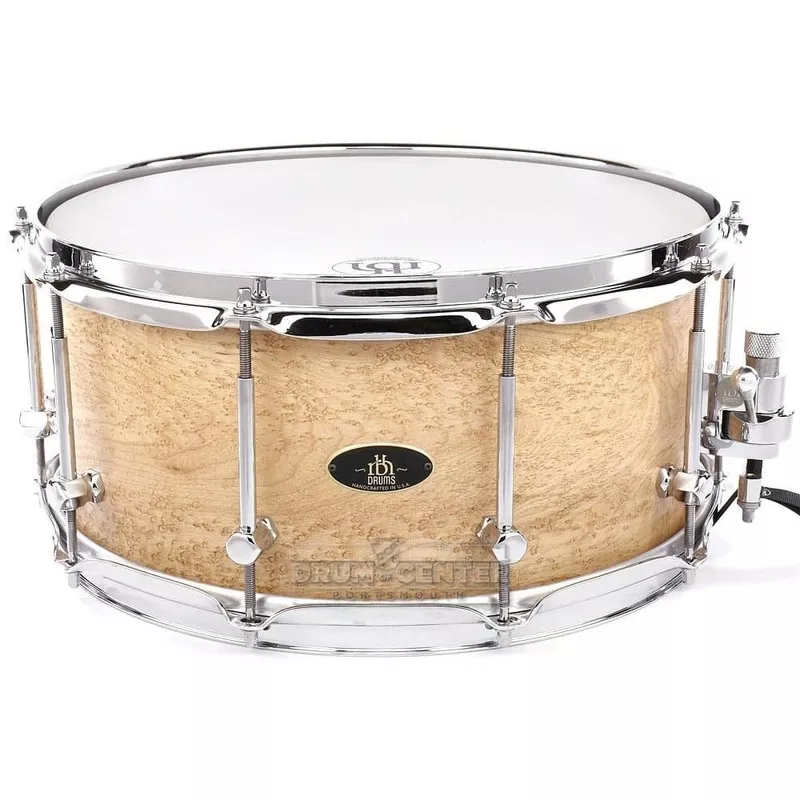 rbh-prestige-solid-birdseye-maple-snare-drum-14-6-5-w-cherry-rings RBH Prestige Solid Birdseye Maple Snare Drum 14×6.5 w/Cherry Rings