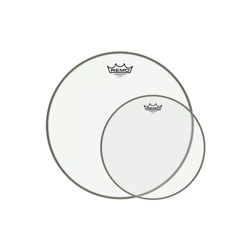 Remo 12/16″ Ambassador Clear Drumhead (2 Pack Bundle)