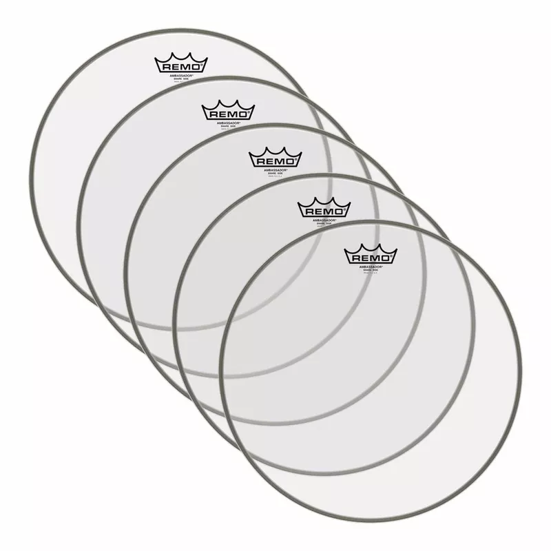remo-13-ambassador-clear-snare-side-drumhead-no-collar-5-pack-bundle Remo 13″ Ambassador Clear Snare Side Drumhead No Collar (5 Pack Bundle)