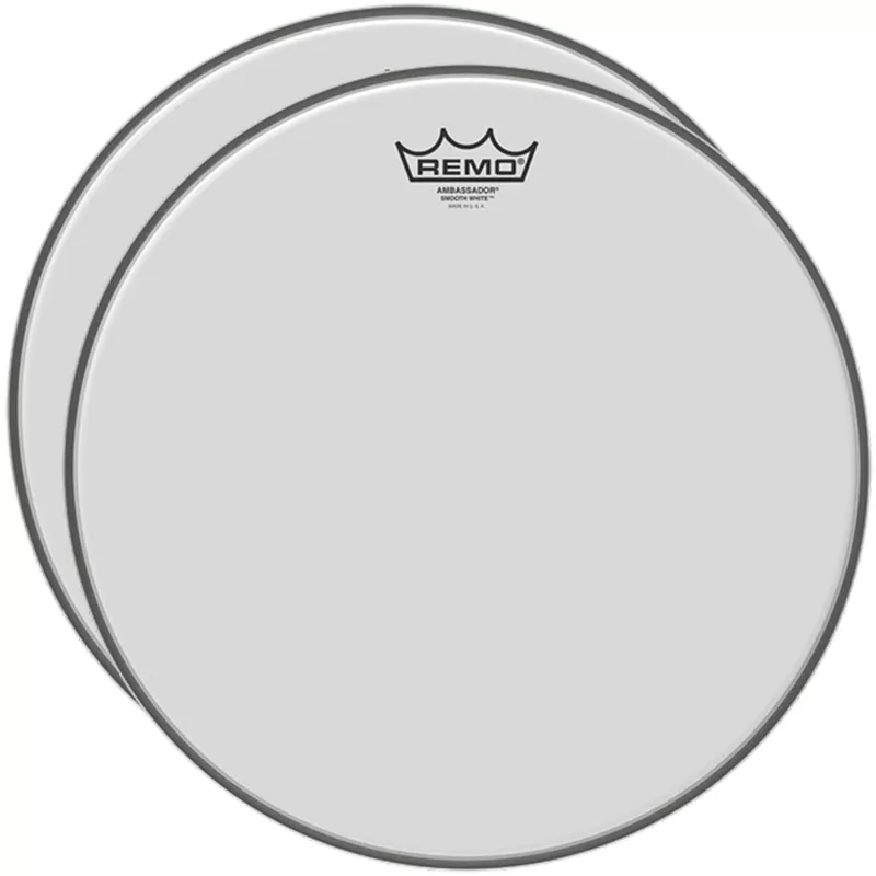 remo-24-ambassador-smooth-white-bass-drumhead-2-pack-bundle Remo 24″ Ambassador Smooth White Bass Drumhead (2 Pack Bundle)