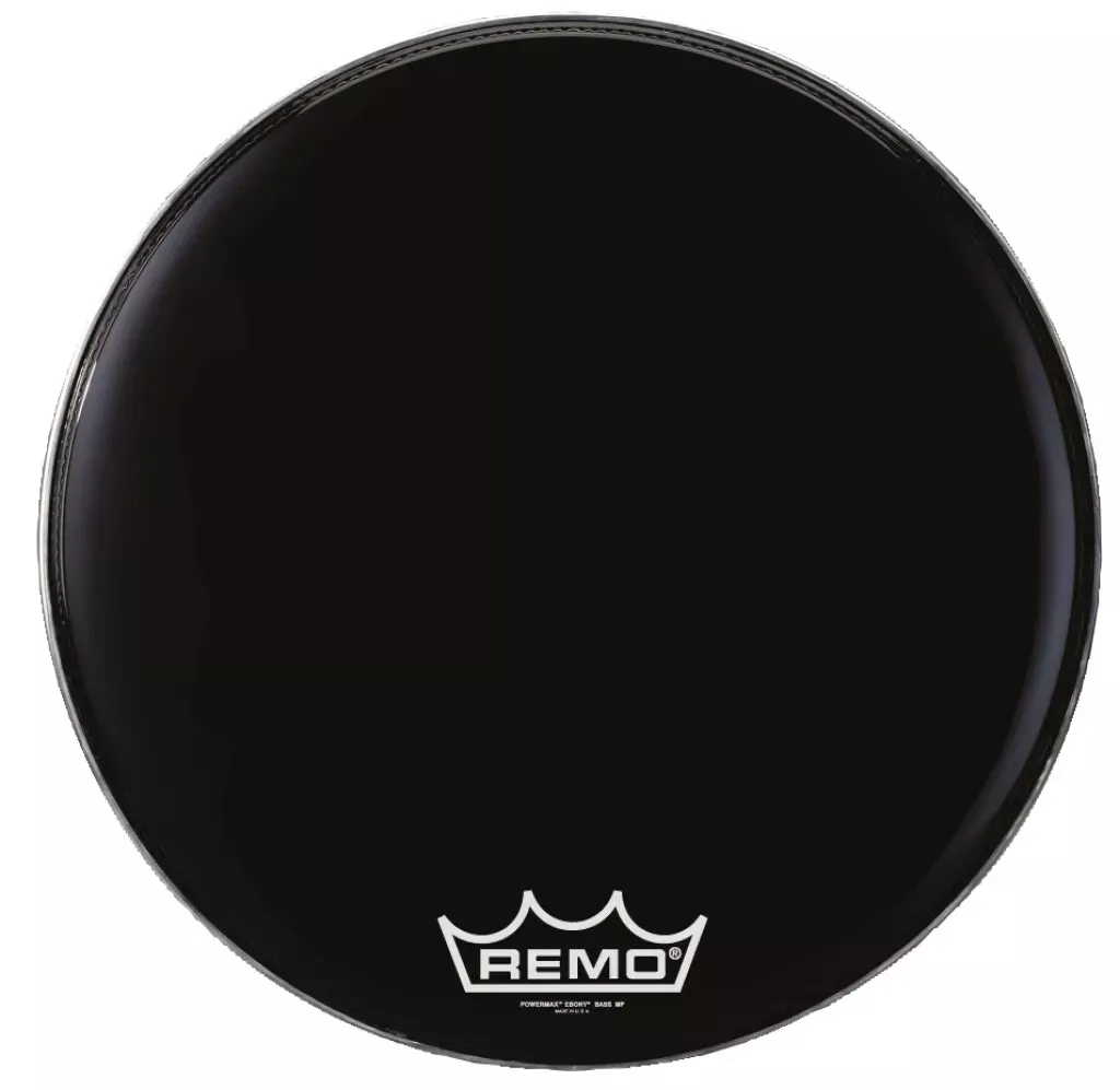 remo-powermax-2-ebony-pm-2432-mp-32-marching-bass-drum-head-crimplock Remo PowerMax 2 Ebony PM-2432-MP 32" Marching Bass Drum Head, Crimplock